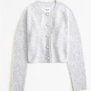 Abercrombie & Fitch Crew Knit Pearl Cardigan Size S
